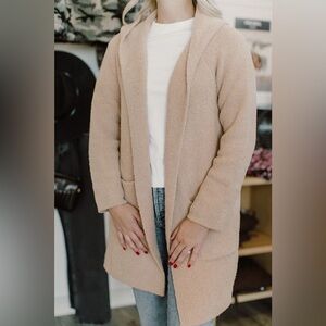 Barefoot Dreams Cozy Beige Teddy Cardigan